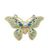 Elegant Gradient Butterfly Brooch with Pearls and Rhinestones - High-End Insect Pin Corsage Accessory