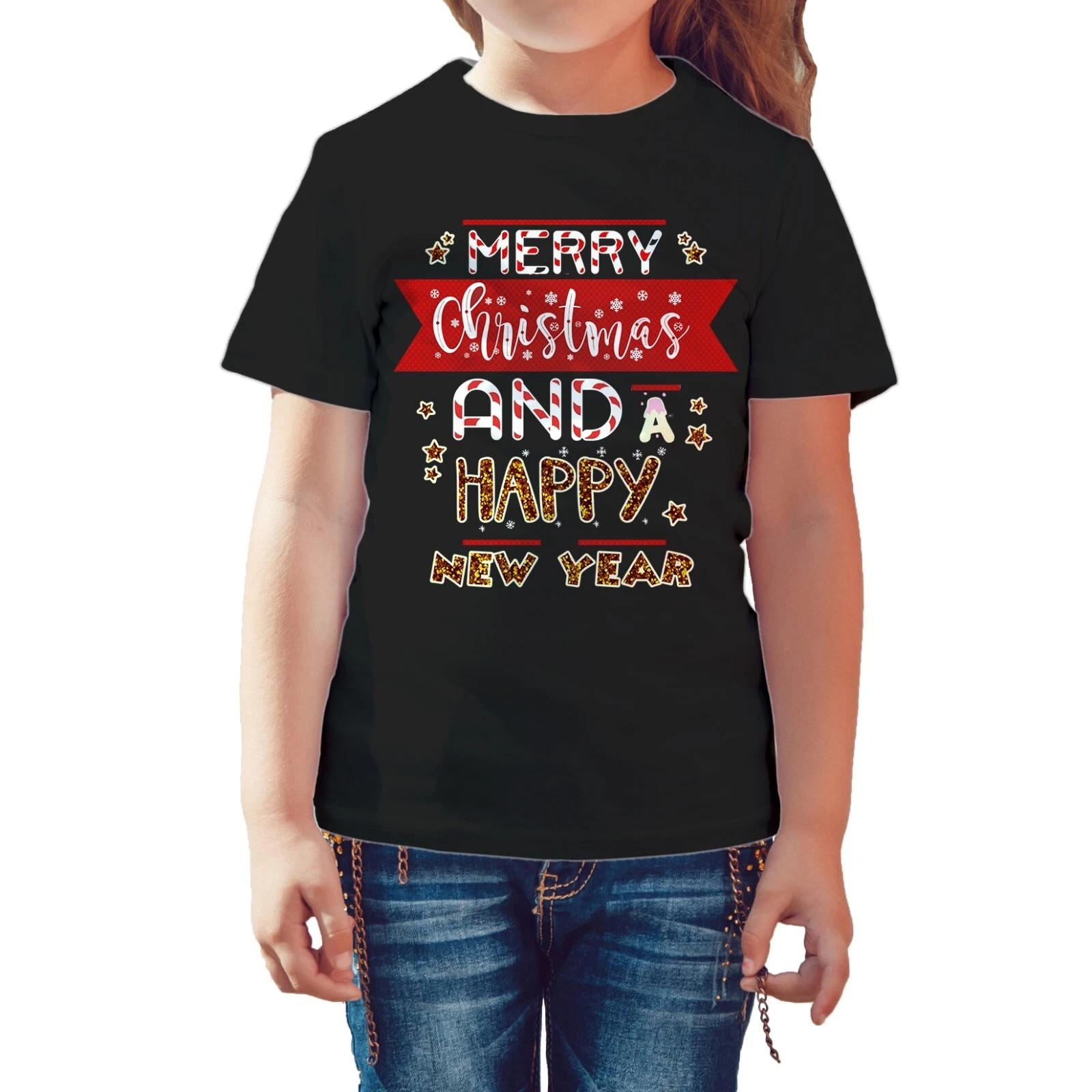 New Year Merry Christmas Stripes Happy New Year Sparkle Party T-Shirt 100