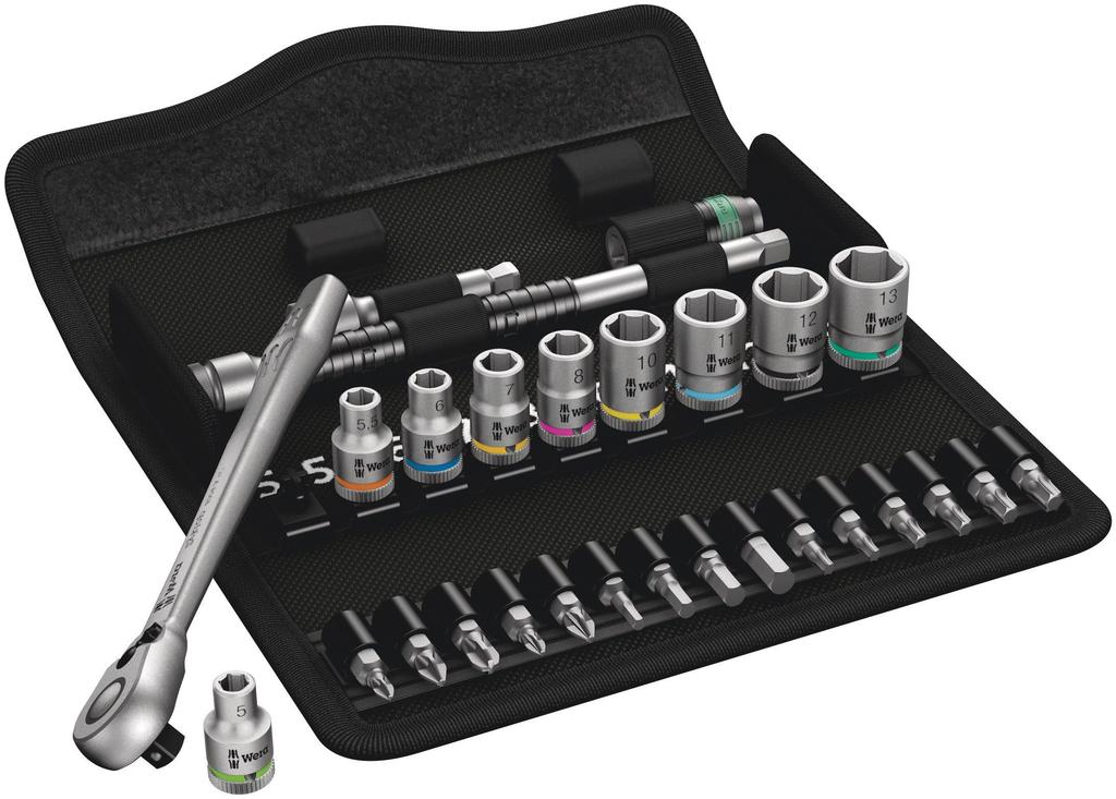 Wera 8100SA8 Cyclops Ratchet Set Scale 004018 "Metal" 1/4