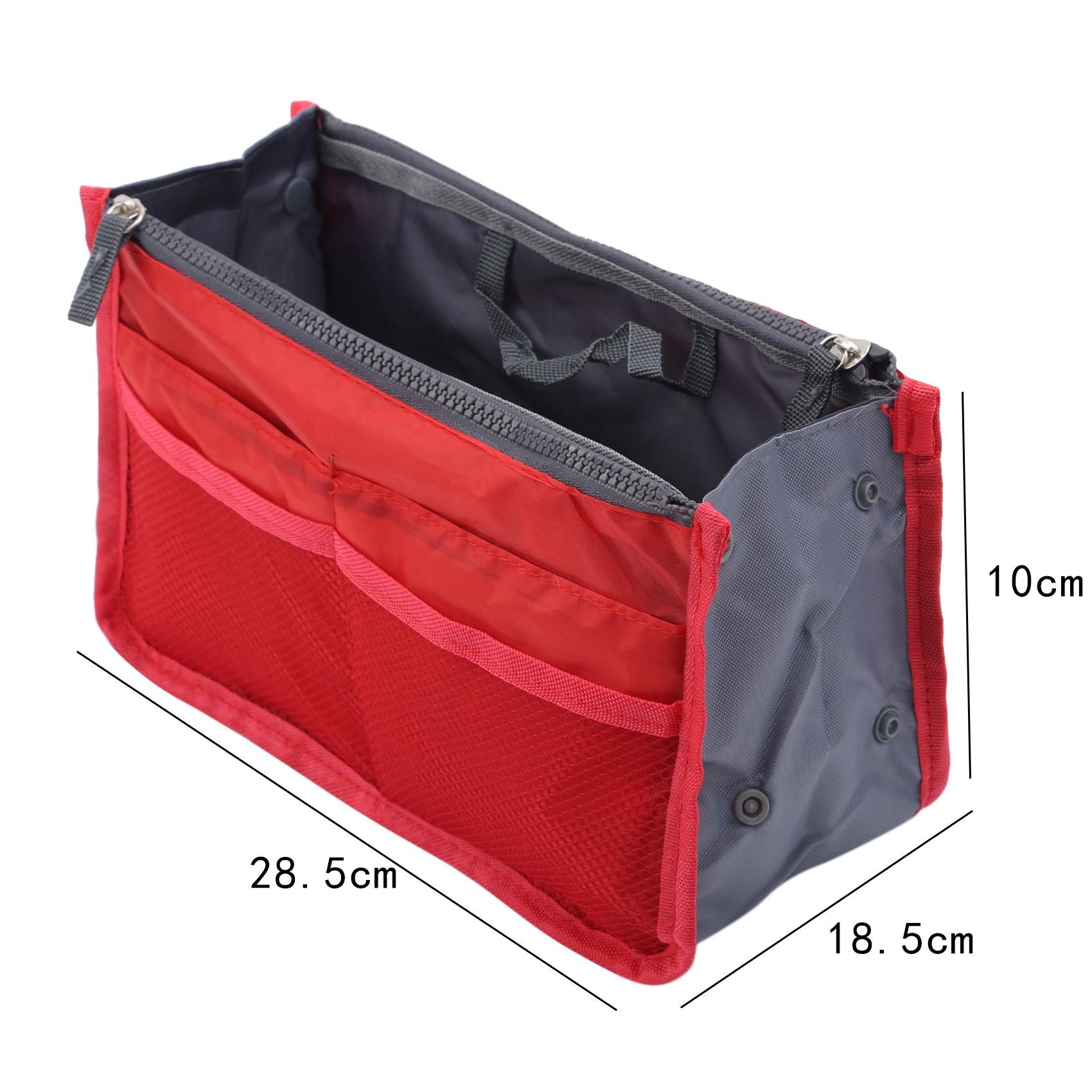 

Косметичка-органайзер, вставная сумка, многофункциональная, женская, однотонная, косметичка, дорожные сумки, высокое качество, большая вместимость One Size красный