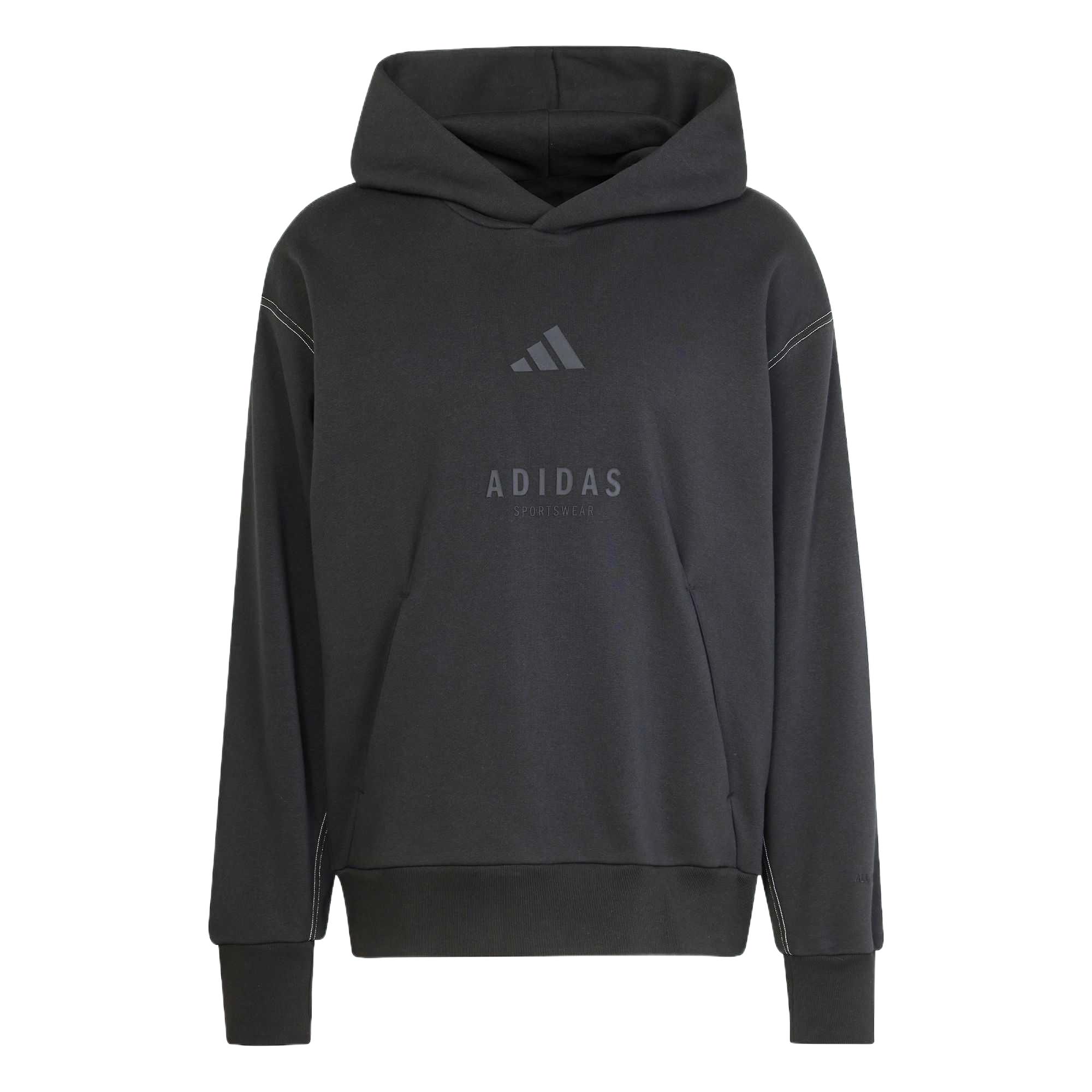 adidas Black Men s Fleece Warm Hooded Sweatshirt JJ3665 2XL