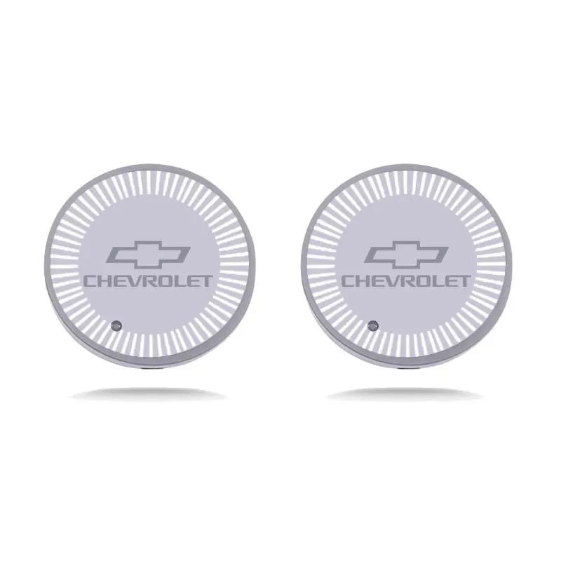 Skirta Chevrolet CRUZE SILVERADO AVEO Cavalier IMPALA MALIBU SPARK TRAX LED automobilio puodelio laikiklio šviesa vandens puodelio laikiklio kilimėlis aplinkos apšvietimas