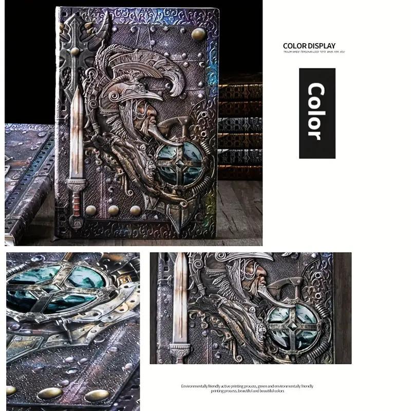 

Винтажный блокнот из тисненой кожи - Ретро блокнот в твердой обложке формата А5, Идеален для письма, ведения дневника, бизнеса United States