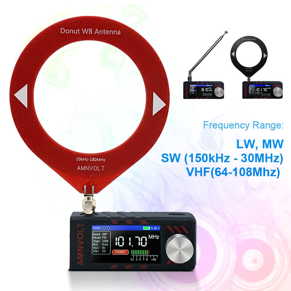 SI4732 0.5-108mhz LSB USB AM FM FM/AM Radio 1.9inch IPS Screen HF SW MW VHF Radio with Antenna Portable Radio