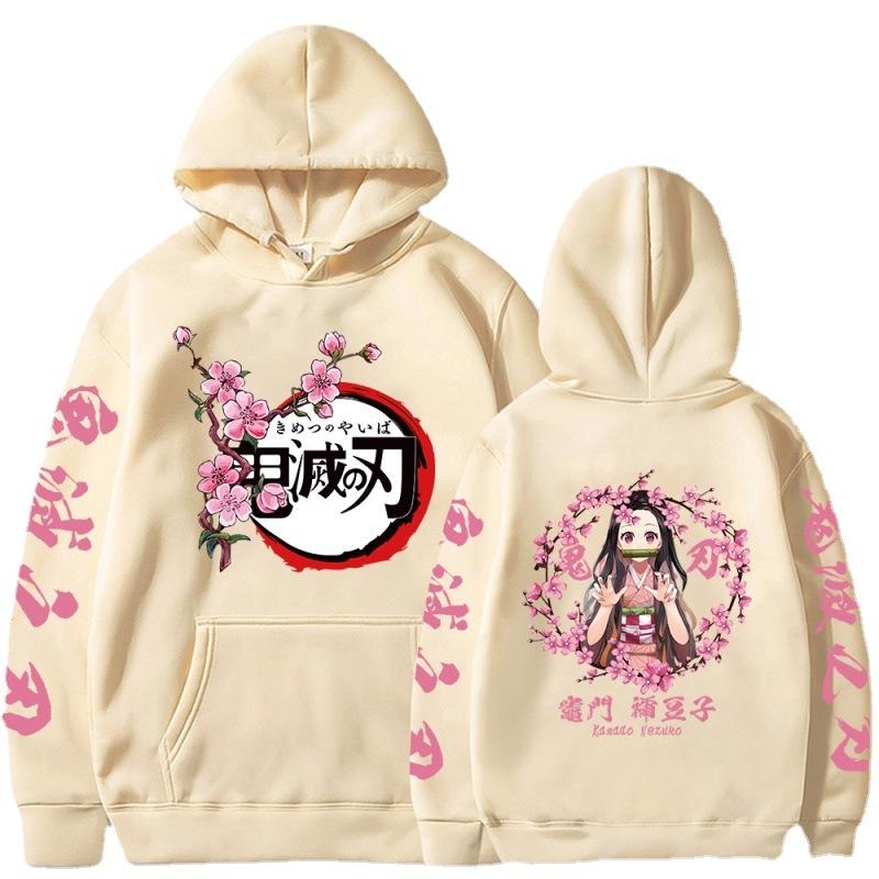 

Толстовка Demon Slayer 90-х років Аніме Kamado Nezuko Printing Модний світшот з капюшоном Kimetsu No Yaiba Вуличний одяг Пуловери Sudadera XXL
