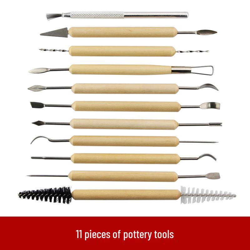 Zestaw narzędzi do rzeźbienia w glinie—Glinka olejowa, plastikowe nożyki do figurek DIY z gliny polimerowej i rzeźbienia w ceramice