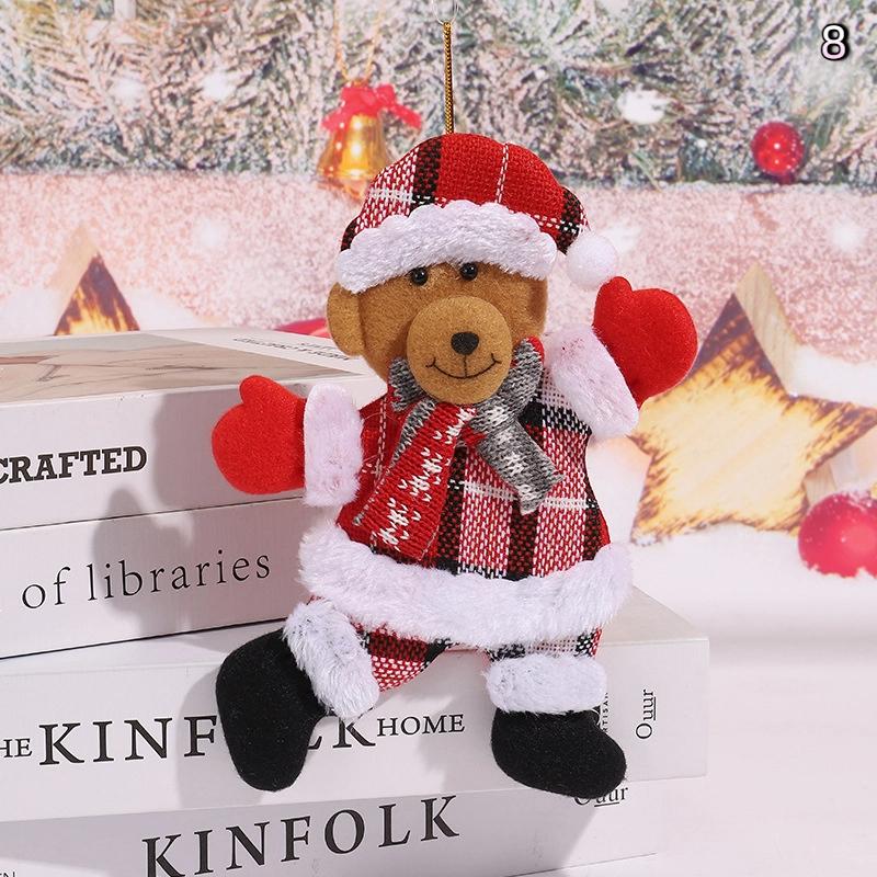 Christmas Doll Ornament Hanging Pendant Father Christmas Snowman Used For Holiday Home Decor Christmas Tree Party Acesssories