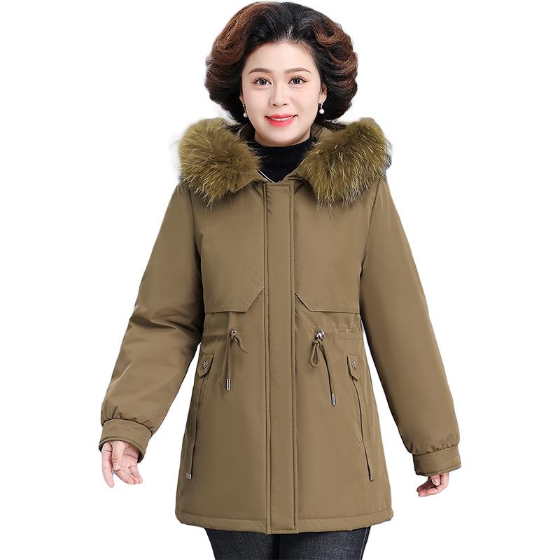 Winter Slimming Parka - Mid-Length Down Jacket for Middle-Aged & Elderly Women (2025 Style)