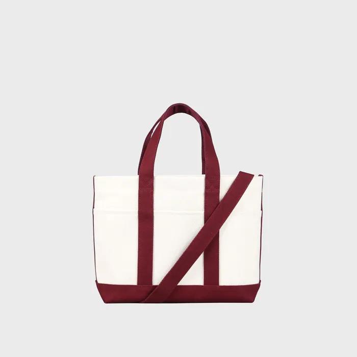 Primo Petit Canvas Tote Bag (Ivory/Wine)