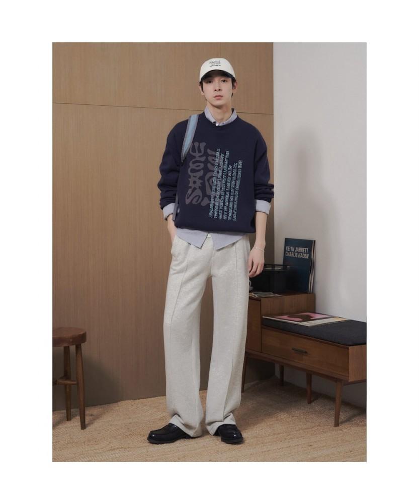 8seconds Graphic Jacquard Knit Pullover Navy