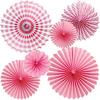 Ruidee 6 PCS Paper Fan Decorations Hanging Paper Fans Decorations with Colorful Paper Fans Rainbow Hanging Paper Fan for Party Decorations Festival
