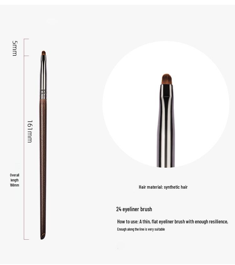 Wool Highlighting Makeup Brush Set - 24 Pieces: Includes MUF Series Concealer & Loose Powder Brushes