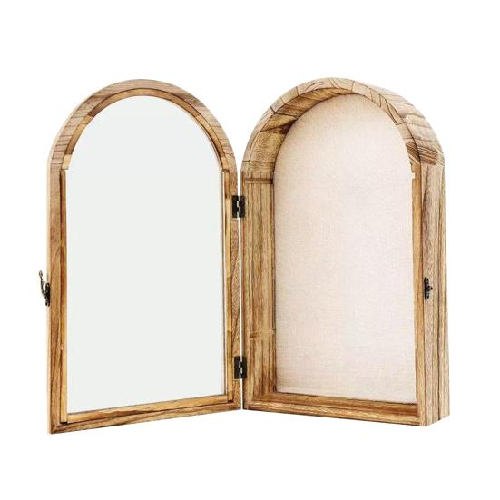 DIY Wooden Photo Frame Artificial Bouquent Wedding Souvenirs Display Oval Frame Picture Holder Home