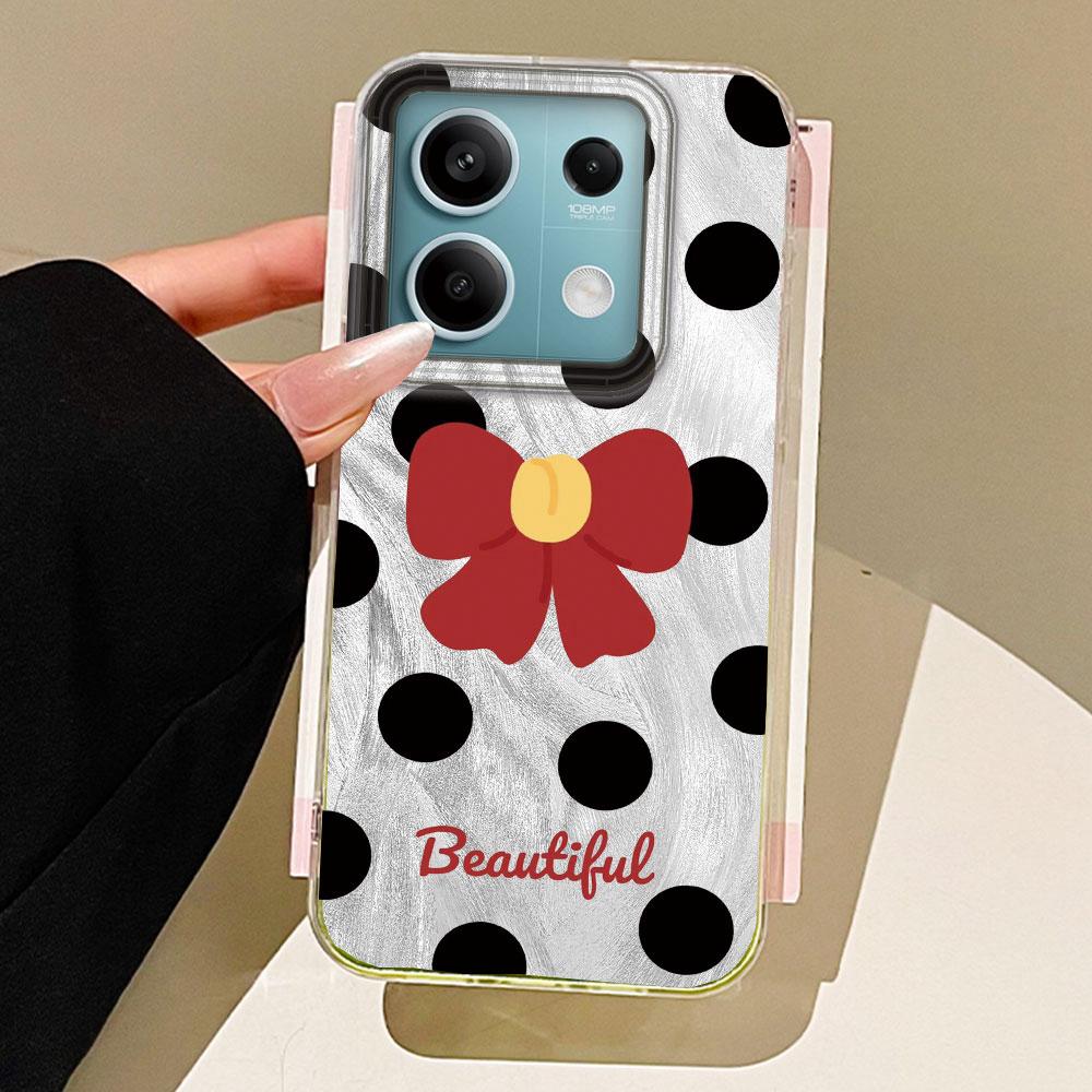 

Retro Green Love Heart Bow Feather Texture Phone Case for Xiaomi Mi 13T 14T Pro 11 Lite NE 5G Couple Shell Silicone Bags Cover Xiaomi 14T білий