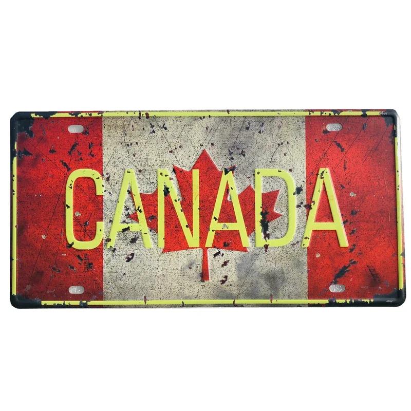 Japan USA Mexiko Italien Frankreich Flagge Auto Nummern schild Amsterdam Metall Zinn Zeichen Bar Pub Cafe Club Home Wand