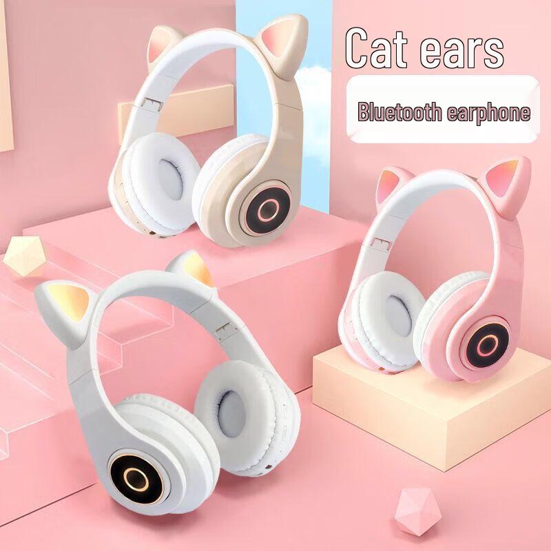 OIMG Luminous Cat Ear Wireless Gaming Headset