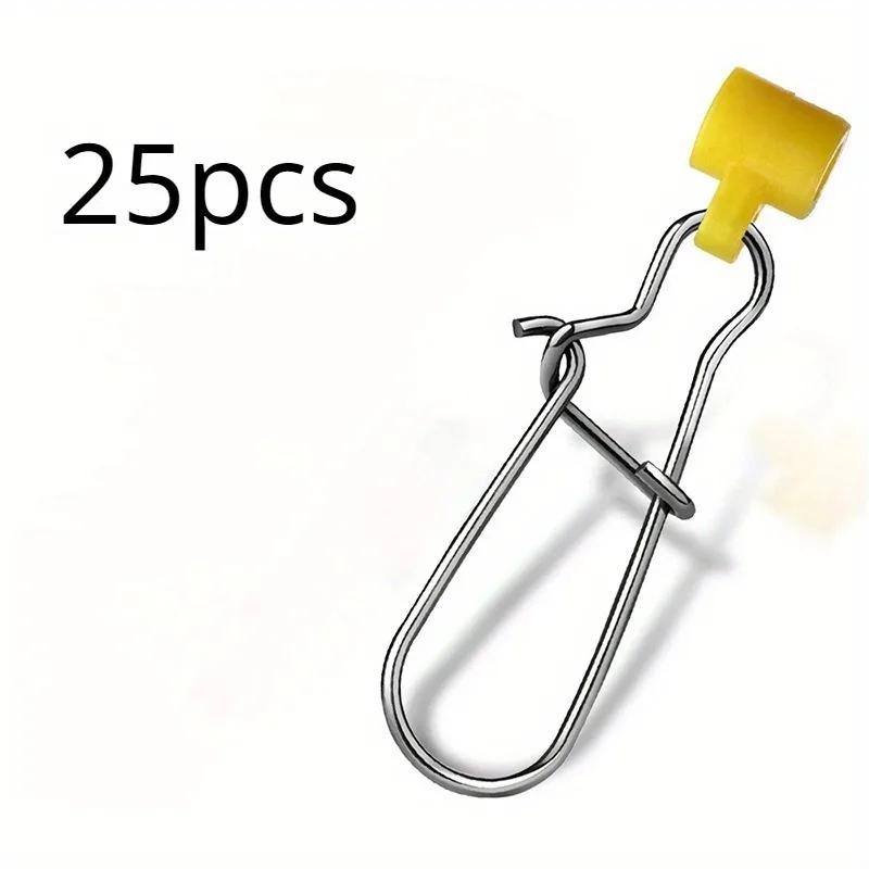 25Pcs Fishing Lure Connector Plastic Head Heavy Duty Fishing Lure Sinker Slide Finder Slider Duo Lock Snaps Fishing Accessories