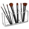 1 Pc Empty Transparent 3 Slot Makeup Brush Holder Desktop Cosmetic Pen Organizer Case Storage Box