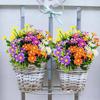 Yousheng Artificial Flower Bouquet 7 Fork Realistic Fake Silk Flower Branch Home Office Indoor Outdoor Garden Faux Bloom Decoration