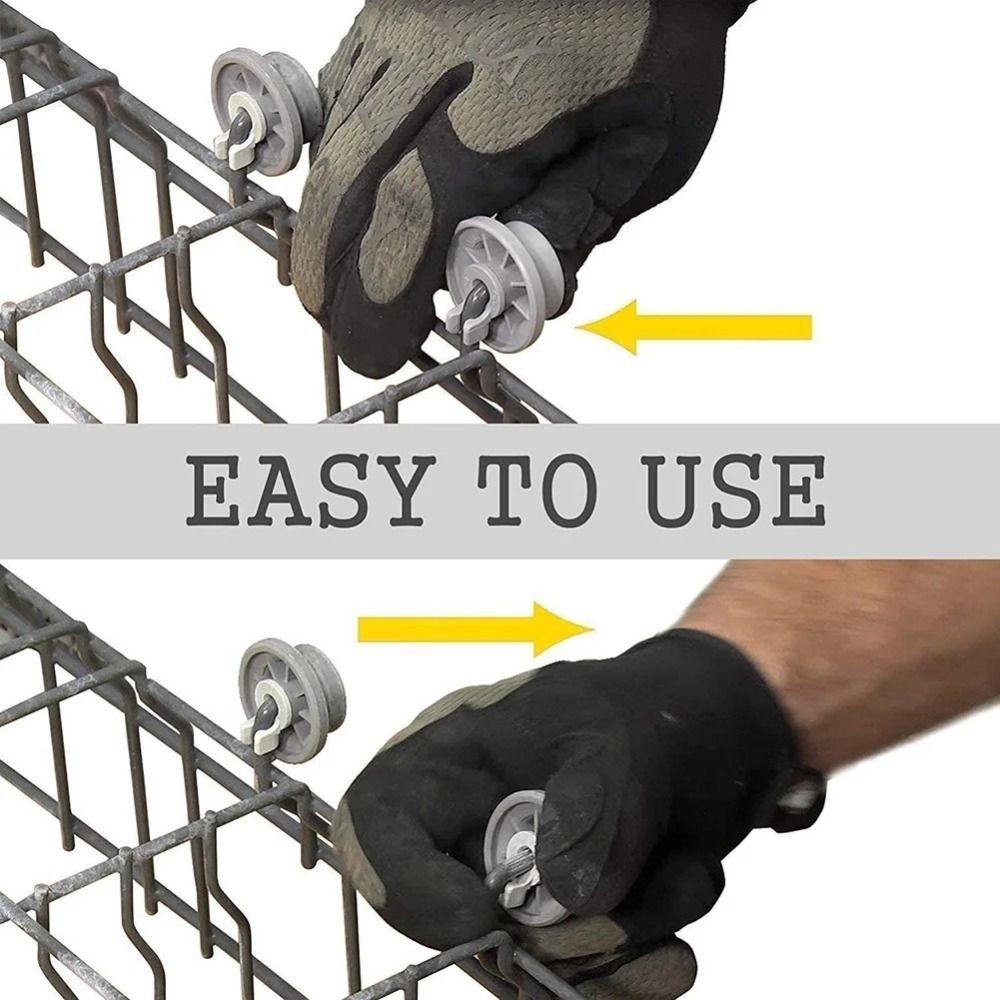 Grey Dishrack Wheel Plastic Dishwasher Rack Tires Practical Dishwasher Roller  Home
