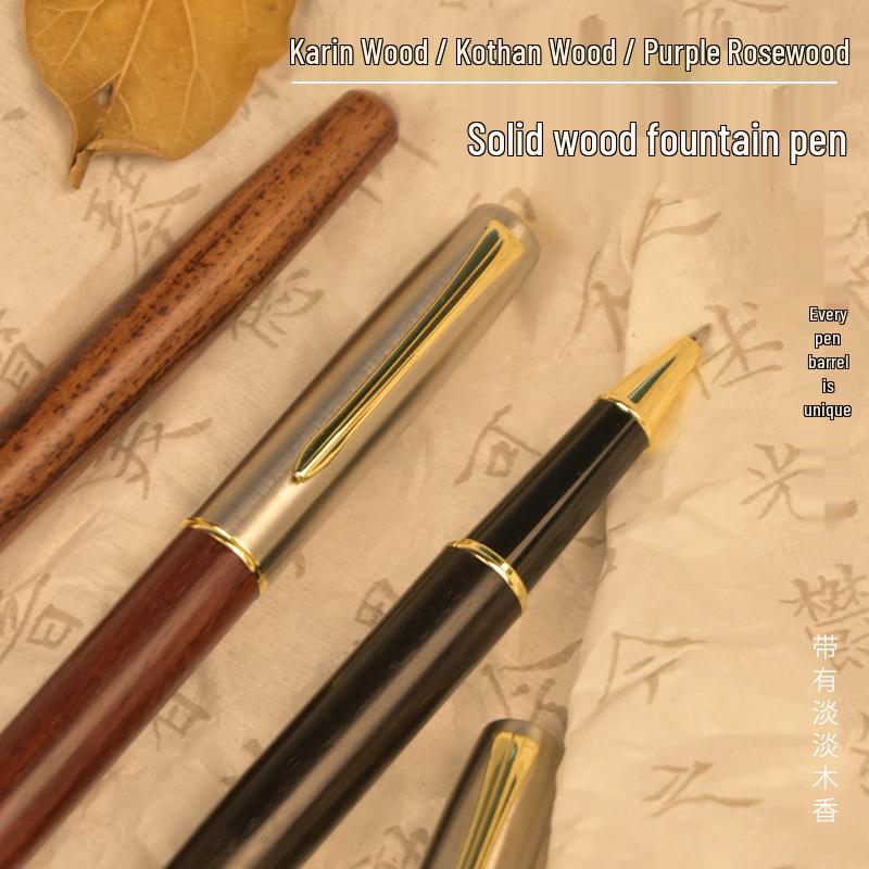 Retro Solid Wood Calligraphy & Signature Ink Pen