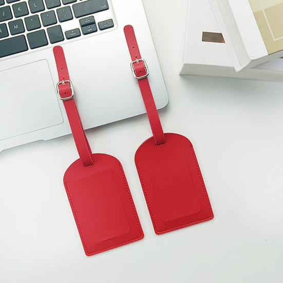 Gepäckanhänger Feine Nähte mit Klappenabdeckung Leicht zu erkennen Tragbar Verstellbar Datenschutz Kratzfestes Kunstleder Koffer