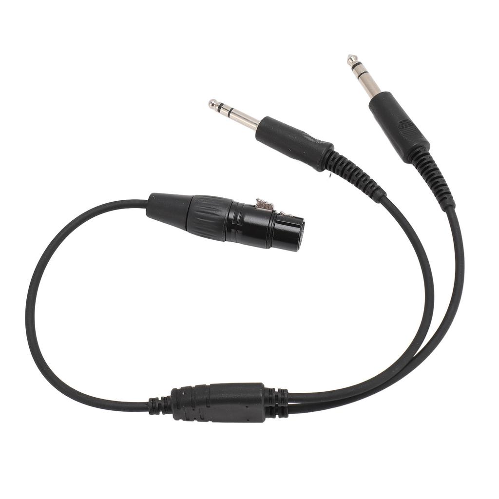 5 Pin XLR to GA Dual Plug Y Splitter Headphone Adapter for Airbus XLR 5 Pin Female to GA Dual Male Plug Aviation