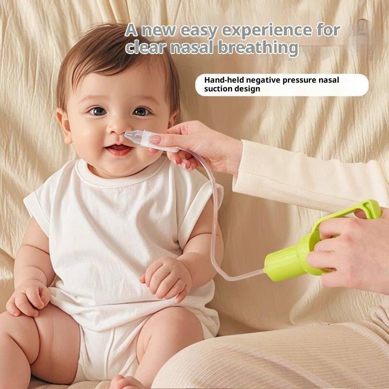 Manual Baby Nose Aspirator Hand Suction Device with Powerful Extraction Non Electric Compact Design for Infant Toddler Nasal Care