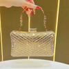 Luxury Rhinestone Lady Evening Clutch Bag With Lock Closure For Formal Events