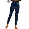 High-Waisted Black 3D Print Yoga Pants: Slimming & Tight Fit for Fitness