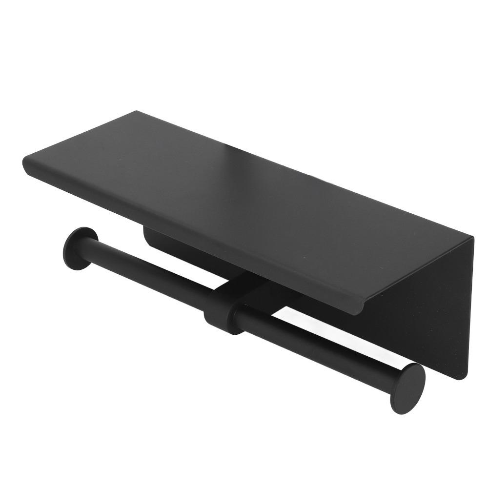 Black Silver Toilet Paper Holder Stainless Steel Toilet Paper Dispenser Bathroom Toilet