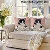 2pcs Vintage Reading Black Cat Throw Pillow Covers Cute Book Lover Cat Cushion Cases for Sofa Bedroom Living Room Decor
