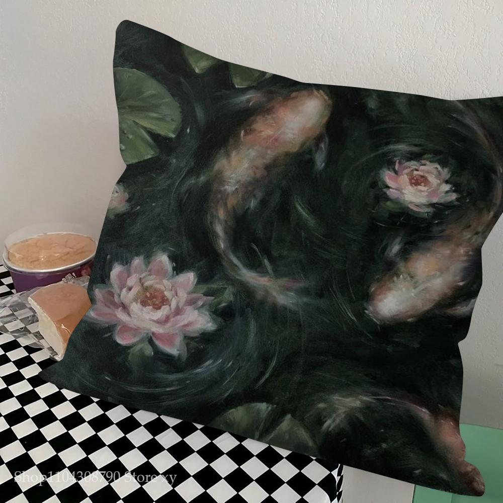 1pc Claude Monet Pillow Case Square Bedroom Sofa Leisure Comfort Cushion Car Living Room Home Decoration