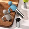 Figure-Shaped Silicone Tea Infuser Flexible Heat-Resistant Tea Strainer for Loose Leaf Easy-Clean Filter for Home Office Novelty Tea Accessory