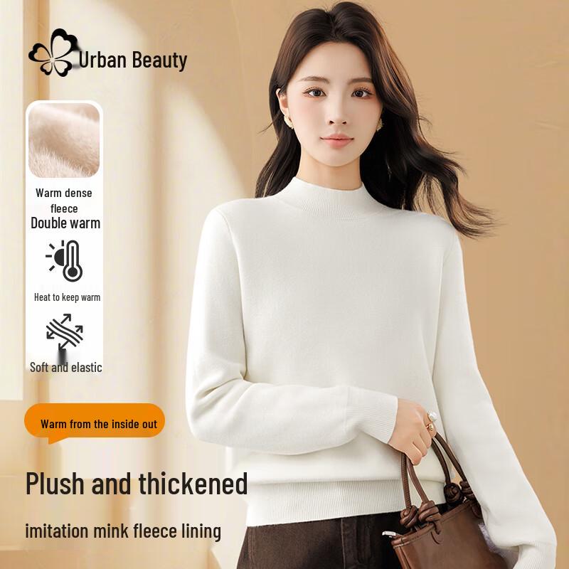 Women s Thermal Mock Neck Long Sleeve Pullover One Size