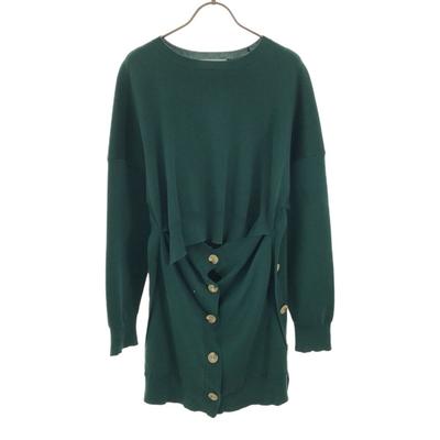 ENFOLD Long Sleeve 4-way High-gauge Cotton Knit 38 Green Sweater Women Used
