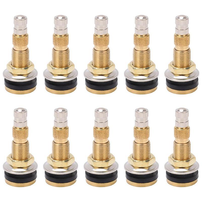 A02M-10Pcs TR618A Tractor Air Liquid Valve Stems,Tubeless Clamp In Tire Valve Stem For Industrial Agricultural Wheels,Tractor