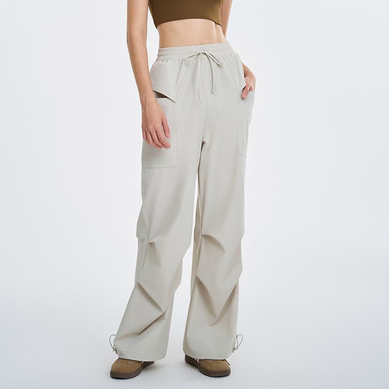 Sweatpants New American Retro Loose Drawstring Versatile Fashion and Thin Casual Yoga Pants Female Paratrooper Overalls