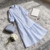 Salt-style Light Blue Irregular Shirt Dress for Women, Summer 2026, Age-Reducing & Trendy Design