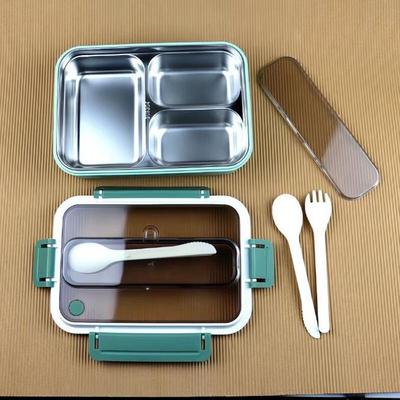 Geïsoleerde Roestvrijstalen Lunchbox Set met Meerdere Compartimenten
