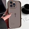Simple Christian Cross Bible Case for iPhone 17 Air 16 E 15 14 Plus 13 12 Mini 11 Pro Max Shockproof Silicone Dustproof Cover