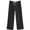 Fashion Style Fall Women's Clothing Black Panel High Waist Trousers