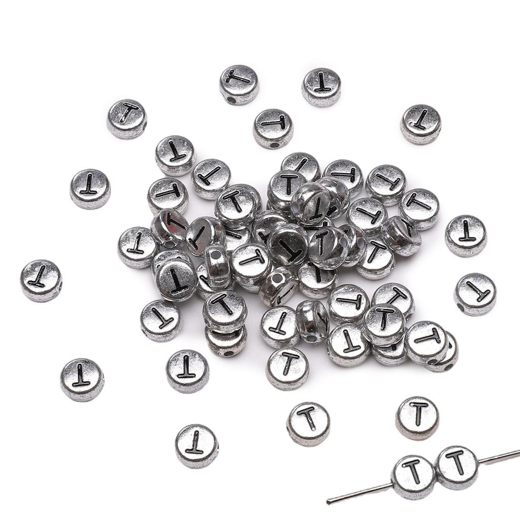 Mărgele Handmade Mărgele Acrilice Alfabet Mărgele Pătrate Mărgele Plate Mărgele Rotunde Handmade DIY Accesorii Bijuterii Mărgele Distanțiere Brățară Mărgele Înșirate Manual