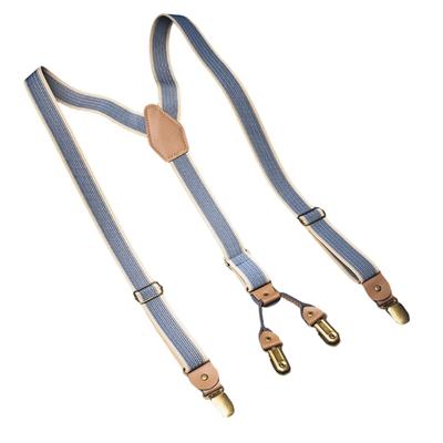 Fashion Y Shape Design Suspenders For Men And Women Adjustable Straps Elastic Brace For Formal Occasion with 4 Clip