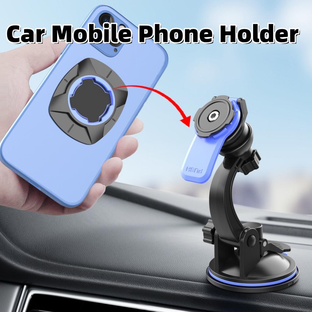 New Car Phone Holder Snap on Multifunctional Holder with 360 degree Rotation Dual Spring Band Hidden Parking Number Plate