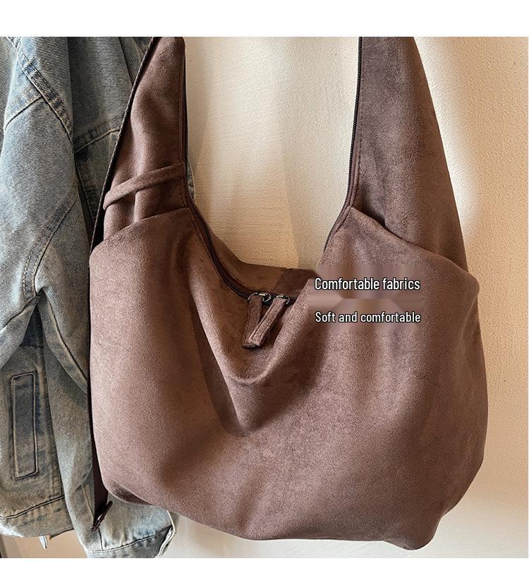 Vintage Large Capacity Women's Tote Bag - Autumn/Winter Minimalist Handbag, Versatile High-End Korean Shoulder Bag