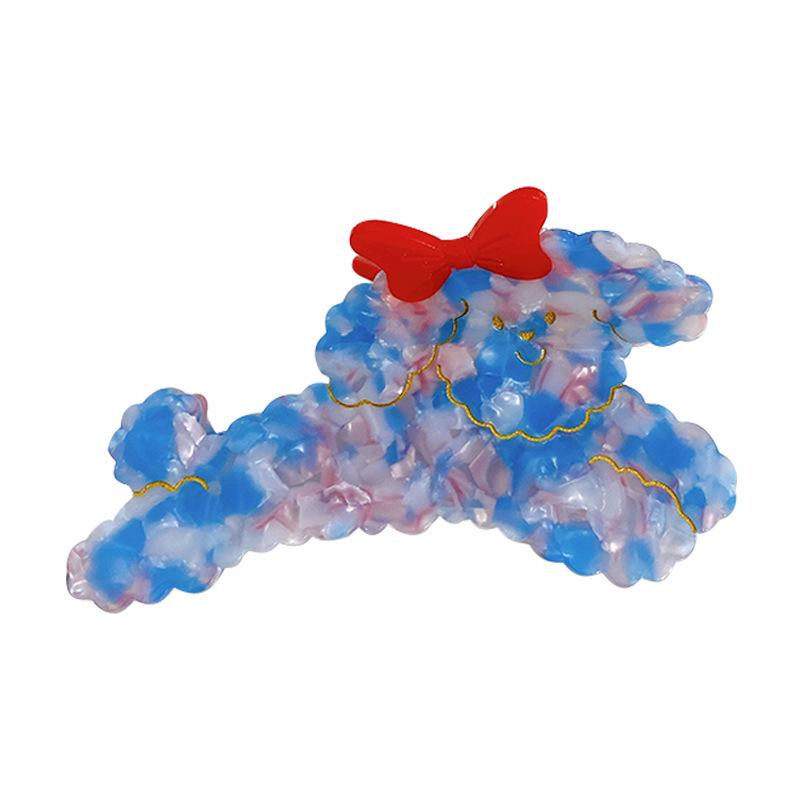 Korean Cute Poodle Dog Acetate Hair Clip: French High-End Hair Claw