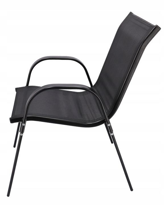 4 x GARTENSTUHL FÜR TERRASSE Balkon GARTEN Sessel Metall Modern Set