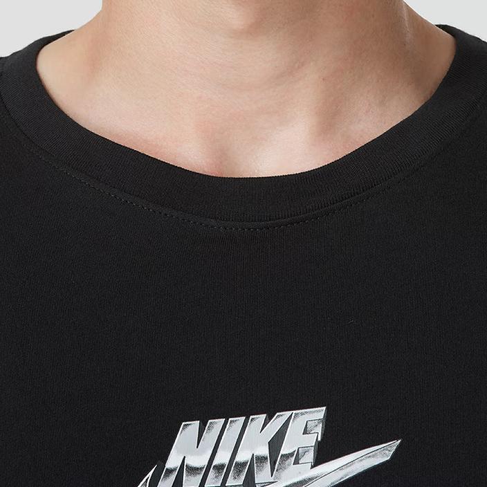 Nike Logo Print Pullover Crew Neck Short Sleeve T-Shirt Men T-Shirts Black FZ5398-010