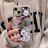 Naughty puppy applies to iPhone17promax mirror phone case 15 niche 13/14 Apple 16 large hole 12